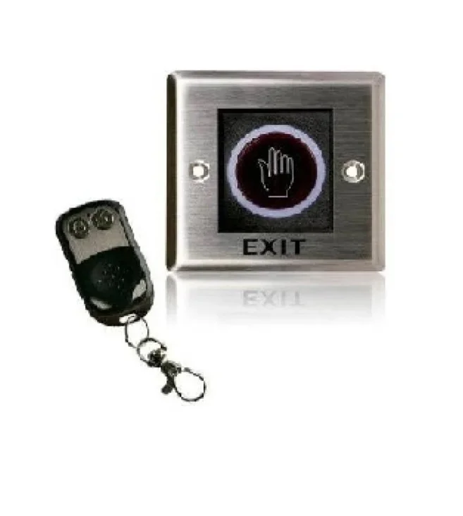 Exit button for access control with remote